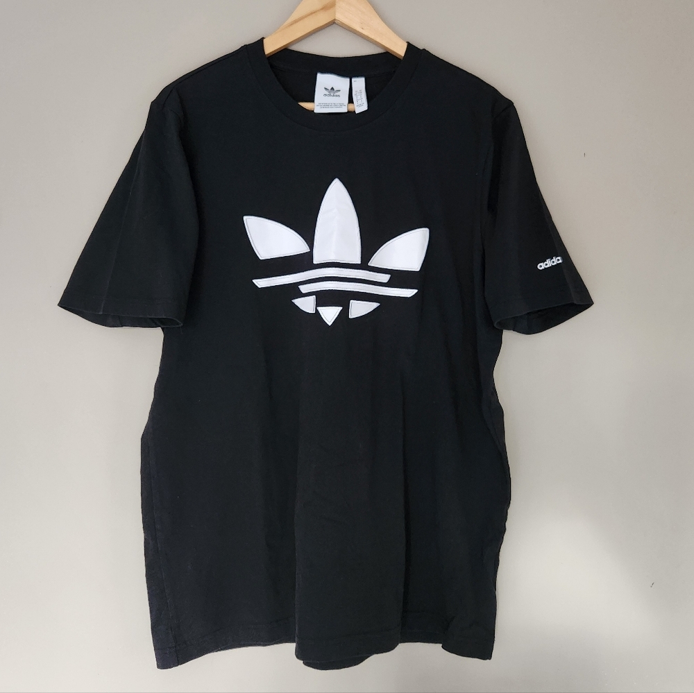Adidas Black Adicolor Shattered Trefoil Tee